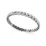 Baguette Round Cut Lab Grown Diamond Tennis Bracelet 14K Fine Gold 4.62Ct